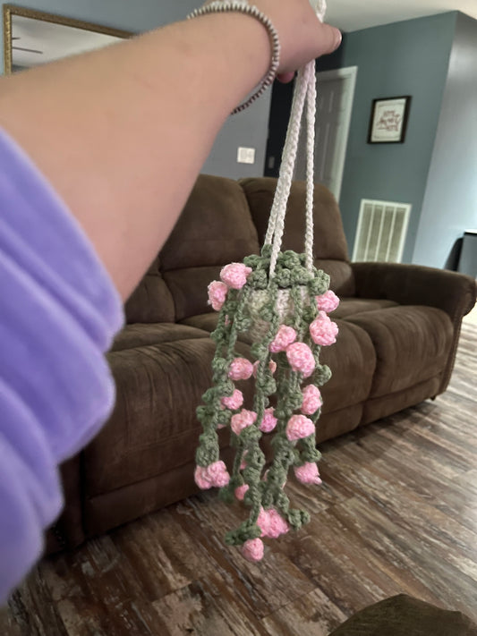 Hanging Flower Pot (pink) 🌸
