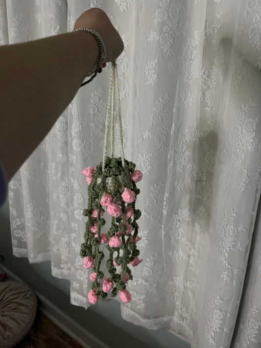 Hanging Flower Pot (pink) 🌸