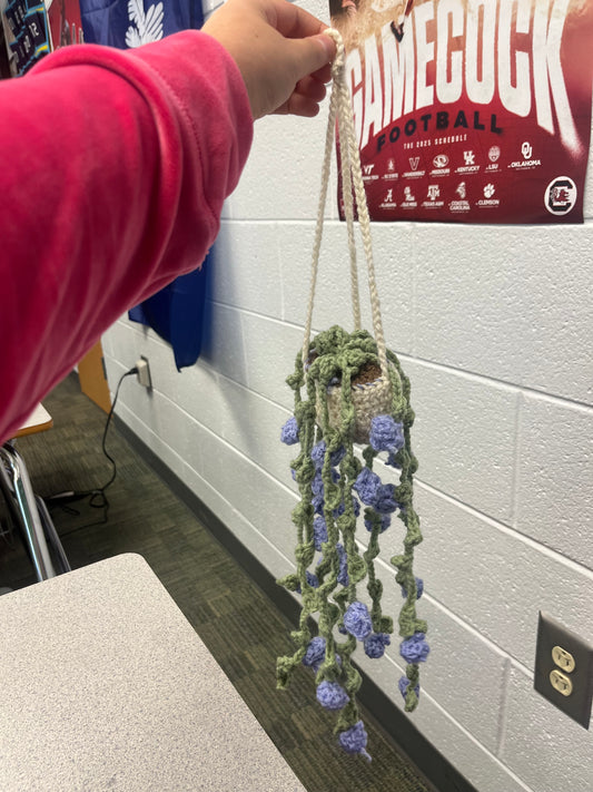 Hanging Purple Flower Pot